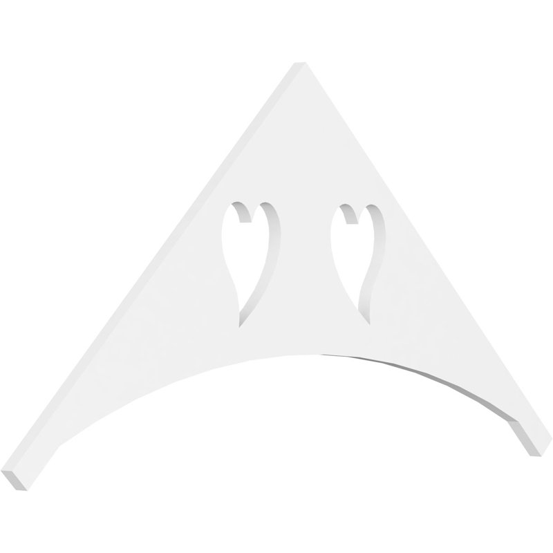 Pignon en PVC de qualité architecturale Winston, H 24 po x l 48 po x P 1 po, 12 / 12