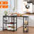 L-Shaped Bar Table, Home Bar Unit with Charging Station