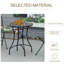 Table mosaïque, table de jardin ronde pour le jardin, noir