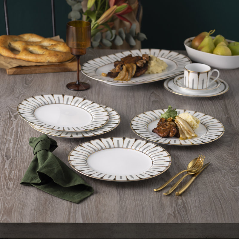 Noritake Empire Gold Set of 4 Dinner Plates, 10.5"