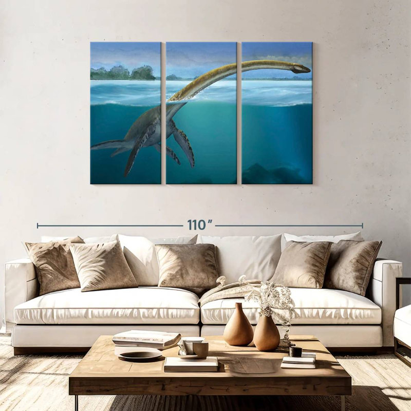 Brampt Elasmosaurus, 48" H x 74" W