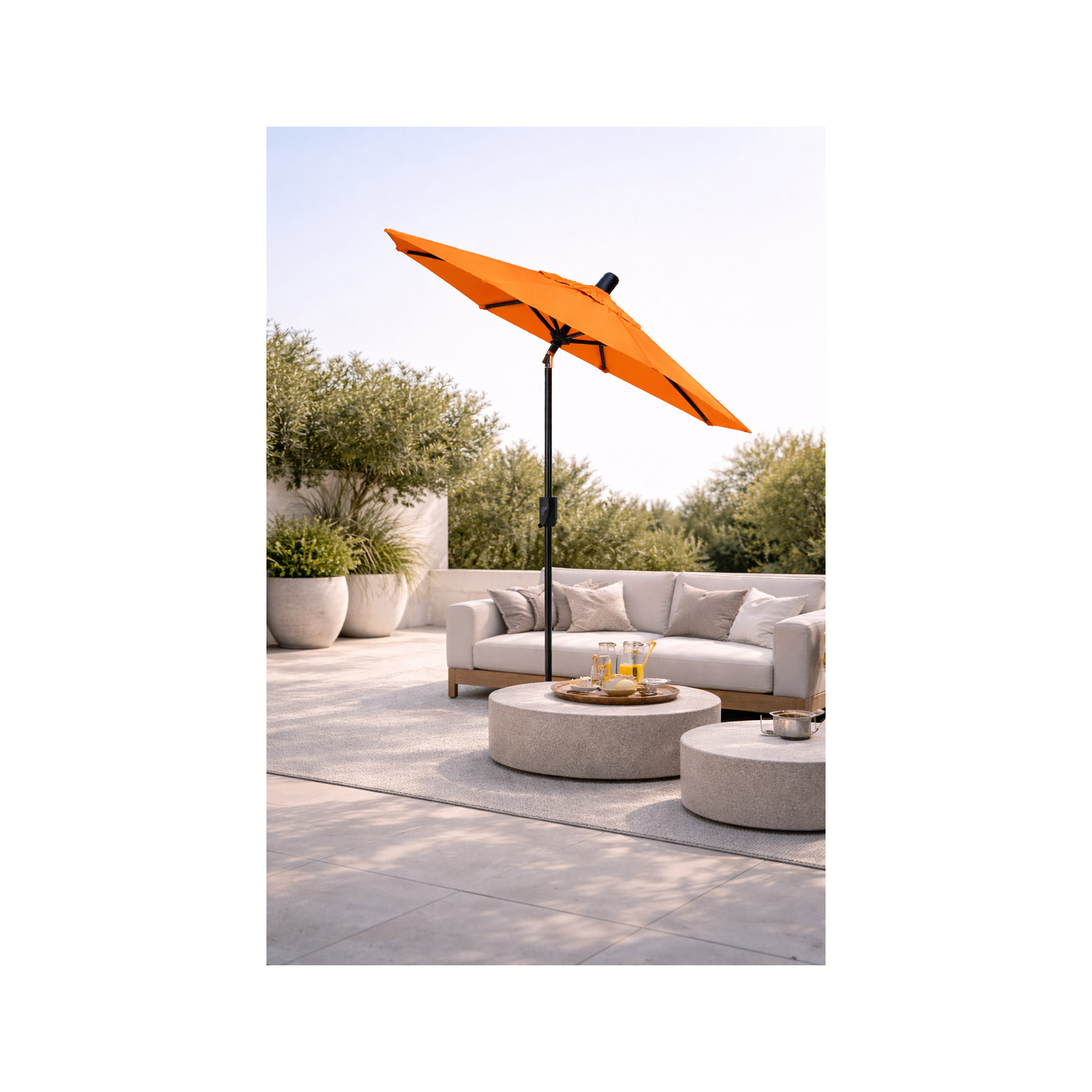 Natalie 74.5'' Outdoor Umbrella, Antique Bronze, Canvas Tuscan