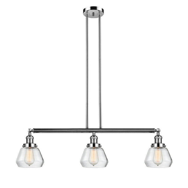 Chill 3 - Light Kitchen Island Pendant, Clear, Polished Nickel