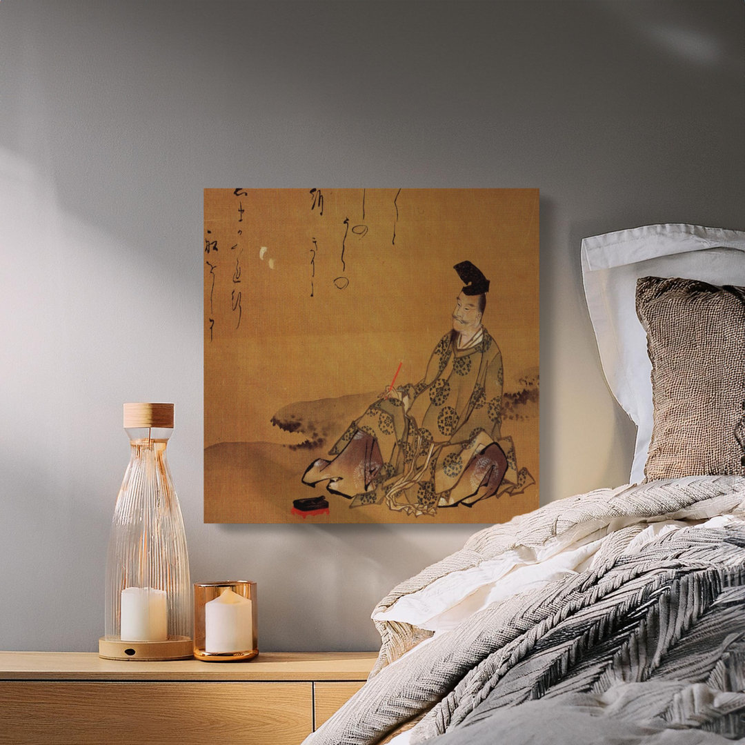 Japanese Art Canvas Wall Art, Gallery Wrapped Matte Print, Asian Decor, Ready to Hang, Archival Quality, Man in Kimono Painting