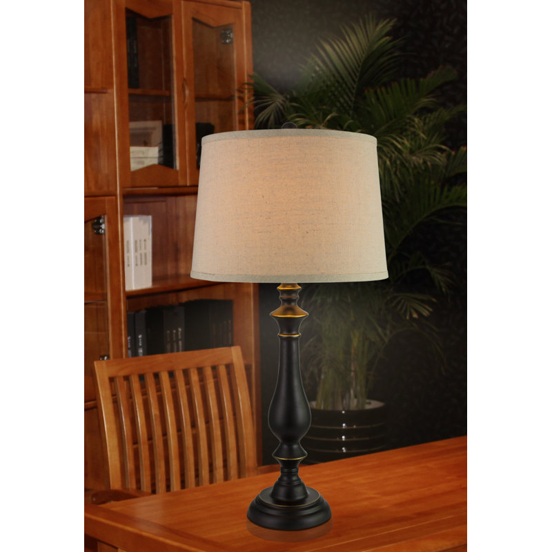 Lampe de table 31,5 "Rockett, Madison Bronze / Flocons d'avoine