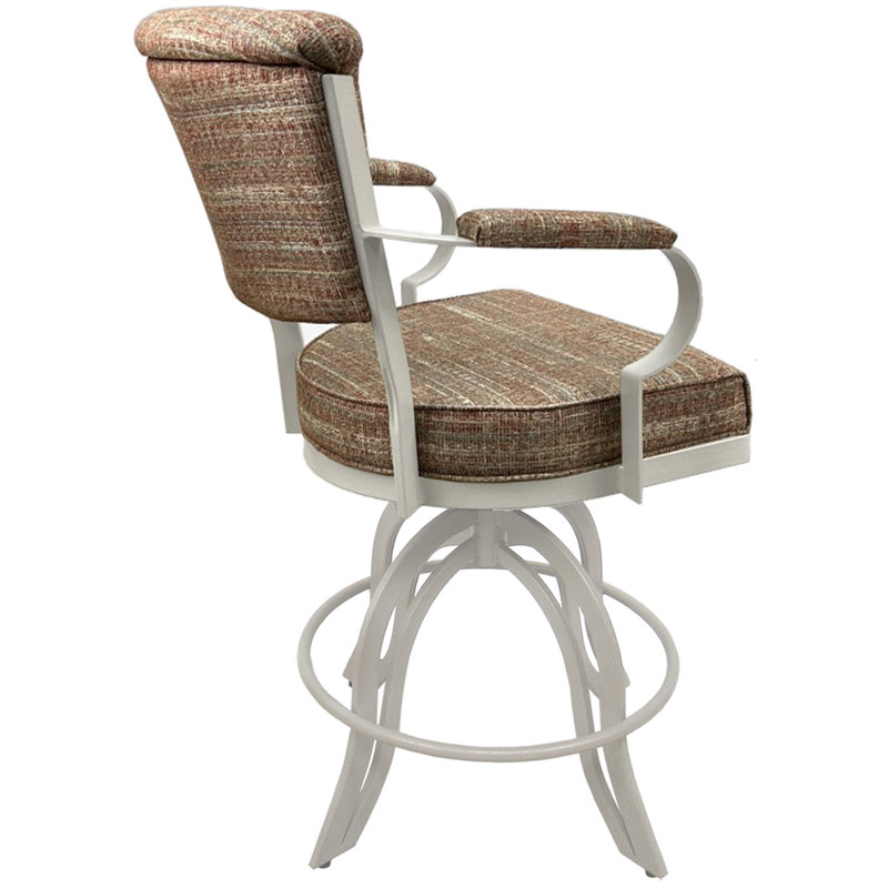 Tabouret de bar et de comptoir pivotant Racégal, Blanc, Garance, Tabouret de comptoir (siège d'une hauteur de 26 p
