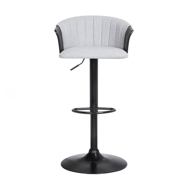 Tabouret de bar réglable en bois noir Lydia