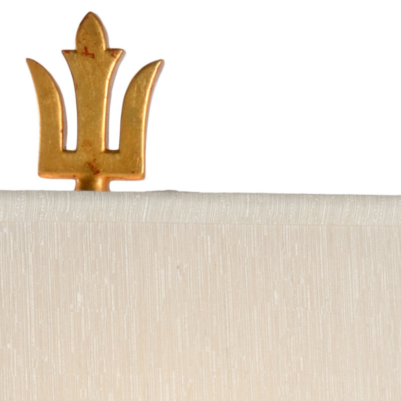 Gold Leaf Dragon Table Lamp with Black Silkette Shade