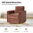 Bordeaux 31.25W" Modern Feather Blend Solid Wood Swivel Barrel Chair With Deep Seat-762462141