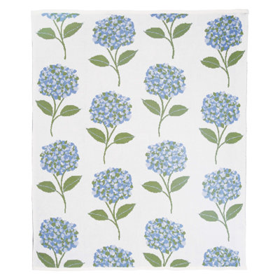 Blooming Blue Hydrangea Indoor/Outdoor Throw Blanket