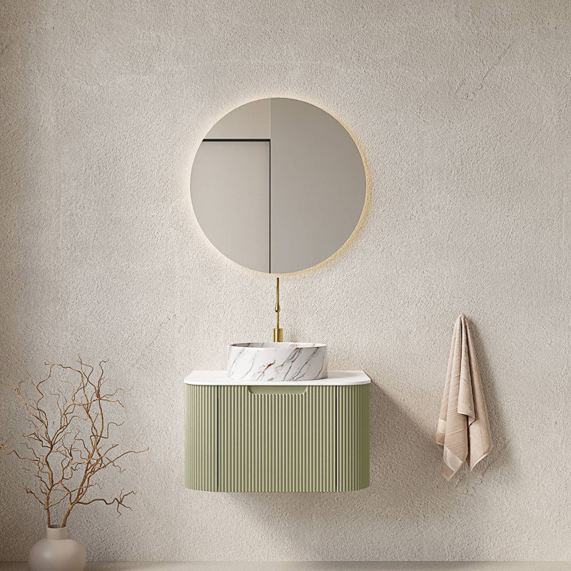 Meuble-lavabo simple avec lavabo, Vert clair, 24"