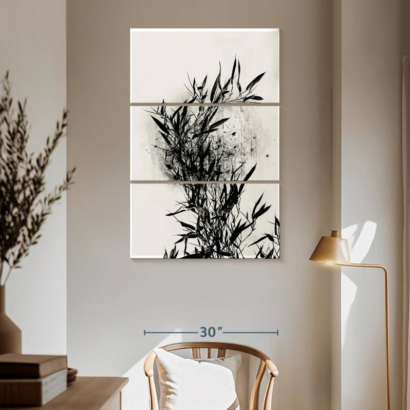 Harnek Black Orchidee, 65" H x 42" W