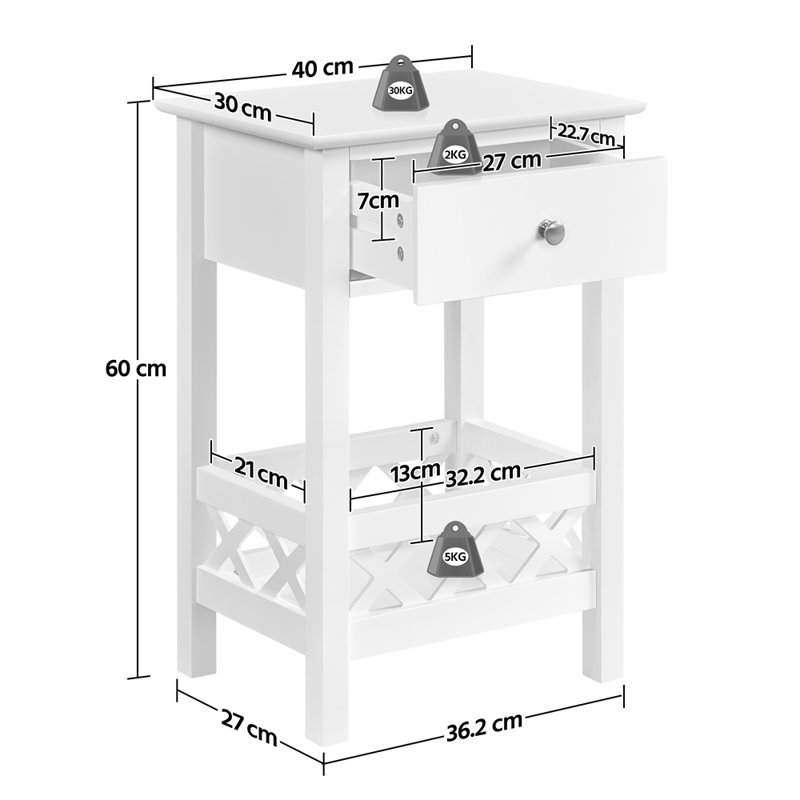 Side Table with Storage