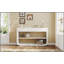 Console moderne incurvée avec 3 tiroirs à fermeture en douceur et 2 tablettes ouvertes, base en bois massif, table de vestibule pour vestibule, blanc-130085138-130085139-130085133