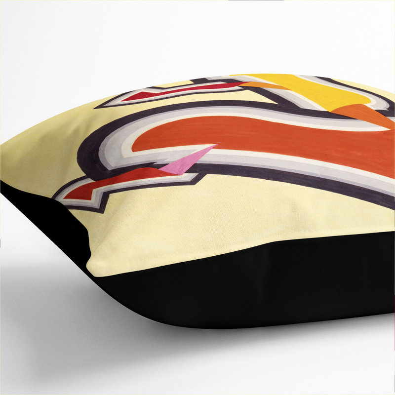 Square Cushion, 40cm H x 40cm W x 15cm D, Black