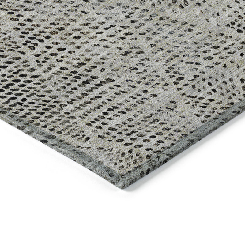 Tapis d'intérieur lavable à motif géométrique beige 10 pi x 14 pi