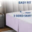 Jupe de lit en microfibre douce - ajustement facile avec une chute sur mesure de 14 po - qualité hôtelière, résistante au rétrécissement et à la décoloration - couvre-lit (mauve clair)-120007369-120285955