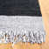 Stadler Hand Woven Leather/Cotton Solid Color Rug in Light Gray/Black