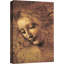 «Famous Artwork The Head of a Woman» par Leonardo Da Vinci, reproduction d'art sur toile tendue-56497651-74343514