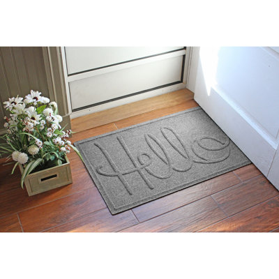 WaterHog® Hello 23 in. x 35 in. Indoor Outdoor Door Mat