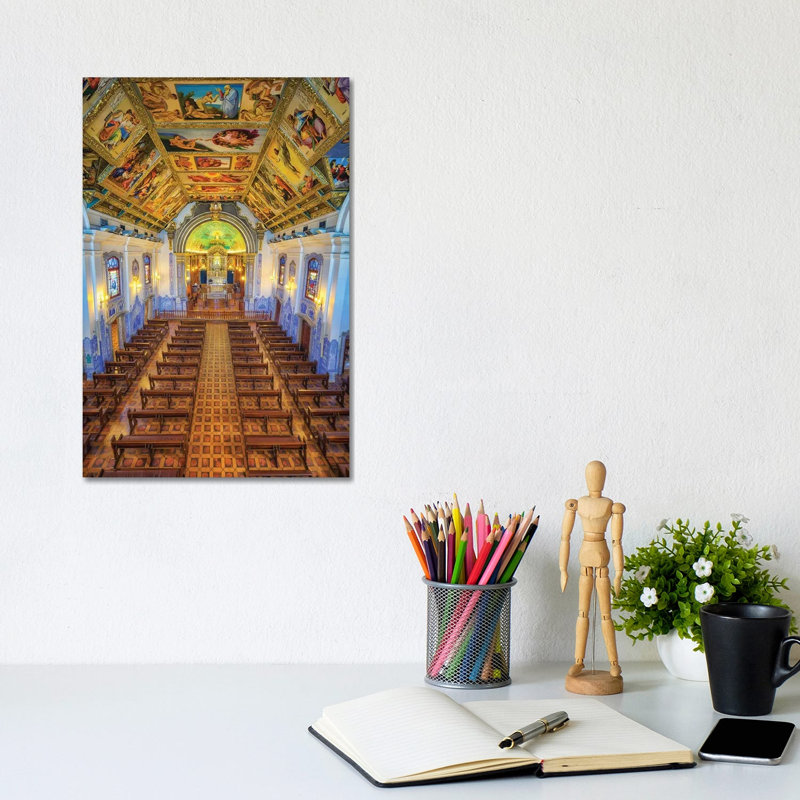 Interior Of The Church - Wrapped Canvas Print, 30.48cm H x 20.32cm W x 1.905cm D