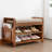 2-Tier Bamboo Shoes Rack Storage Bench With Soft Seat