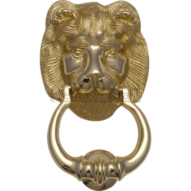 Heritage Brass Heritage Lion Knocker, Polished Brass