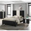 Mobilier de chambre à coucher contemporain en bois avec tête de lit à DEL avec tête de lit contemporaine 1pc