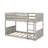Twin Over Twin Floor Bunk Bed With Panelled Headboard And Footboard-72714618