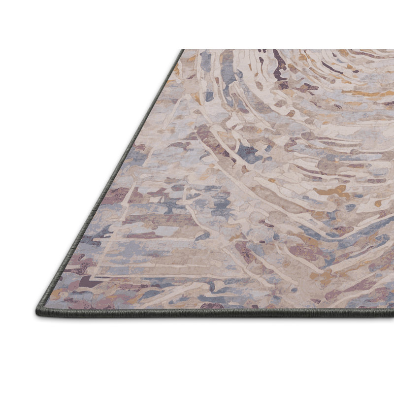 Tapis gris soyeux et moelleux, Carré 6 pi