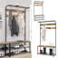 Doretta 100 cm W Hall Tree with Storage Bench and Shoe Storage