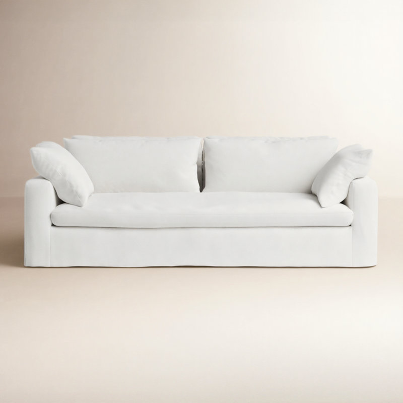 Remy Slipcovered Sofa, Beam Juniper Performance Canvas
