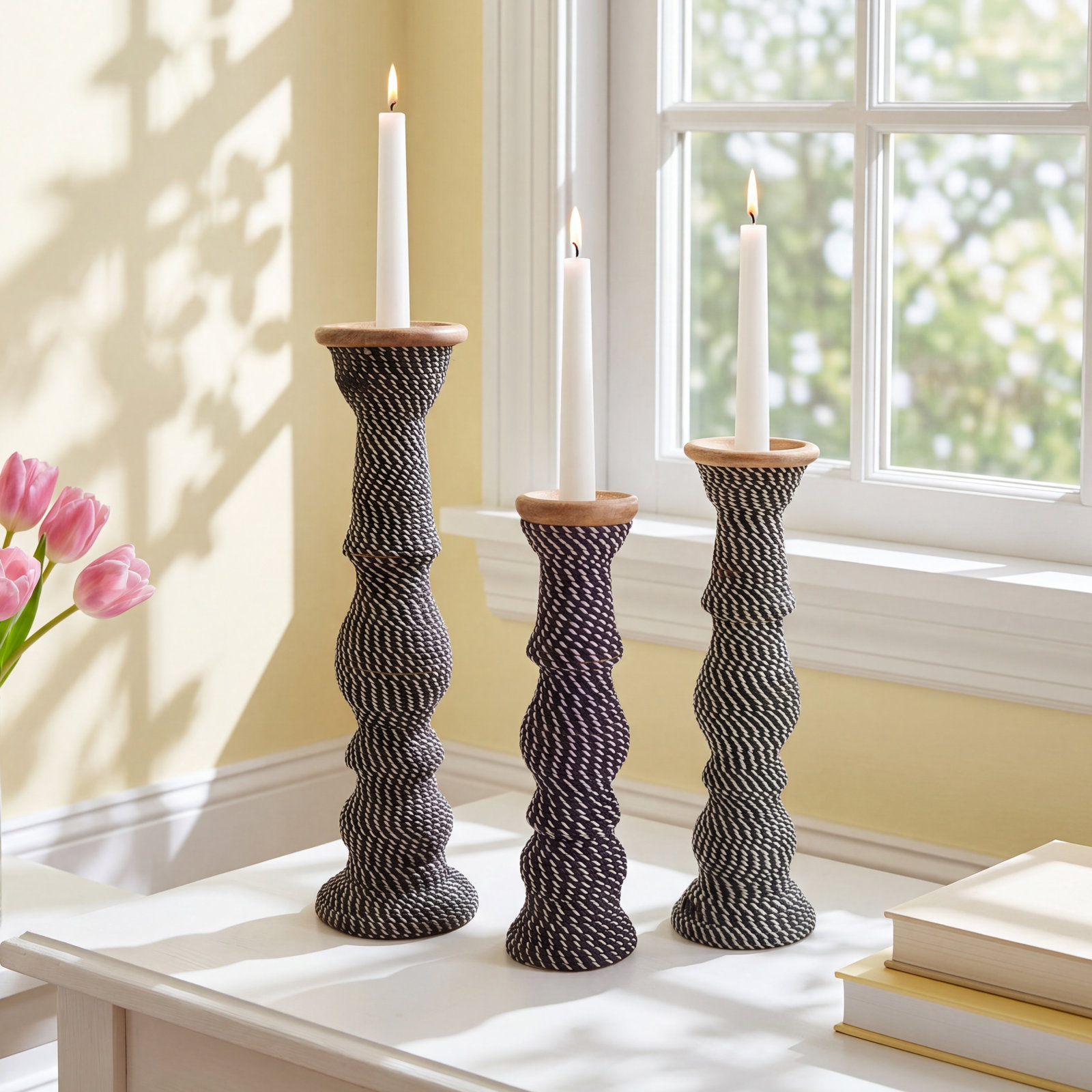 Ryker Wood Candlestick Holder