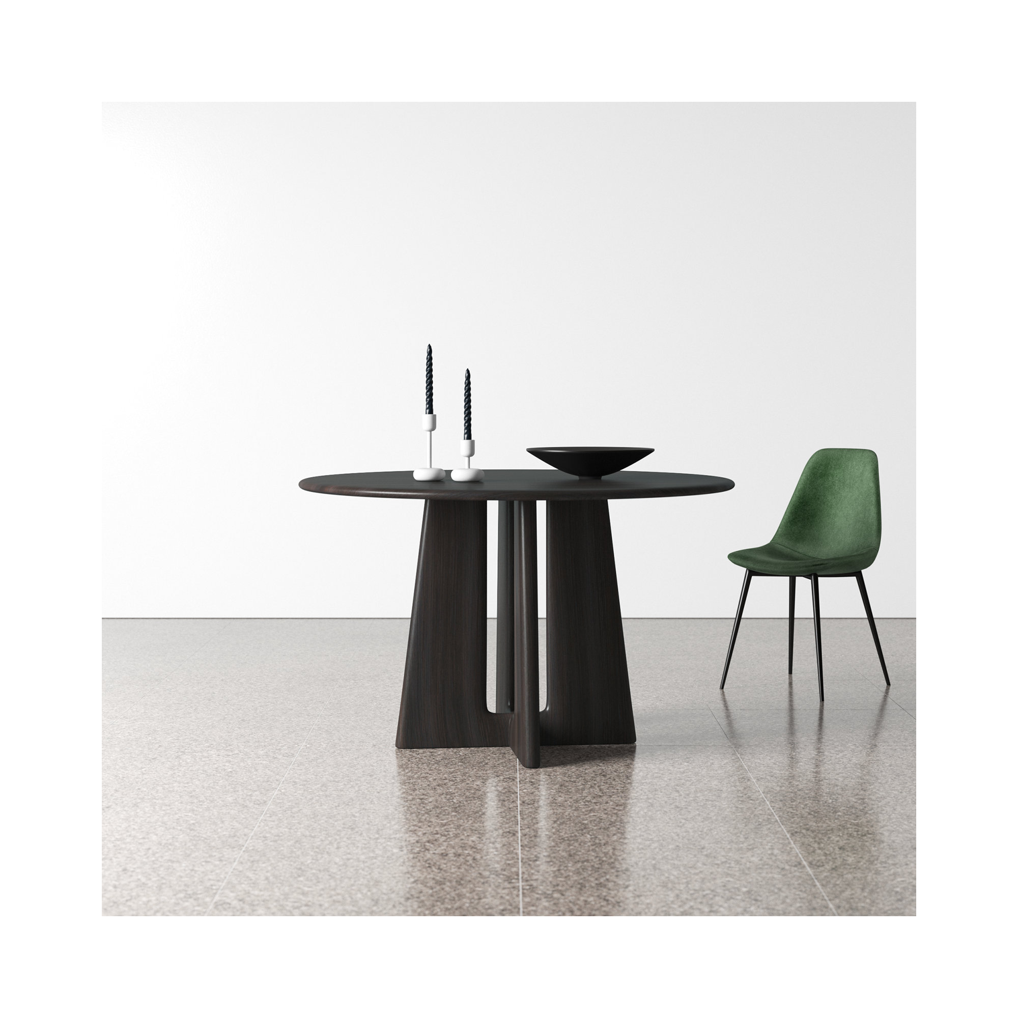 Kava 48'' Round Dining Table, Caviar