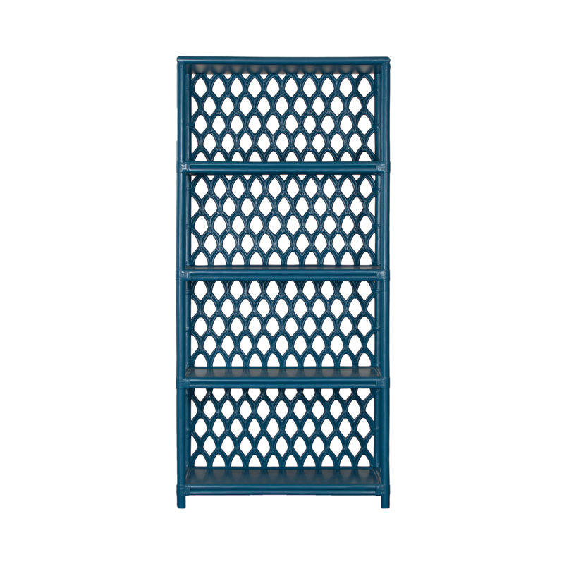 Casablanca 75.5" H x 35.5" W Standard Bookcase, Pacific Blue