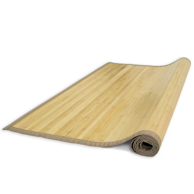Oval Sarramea Solid Colour Bamboo Slat / Seagrass Hand Woven Area Rug, Rectangular 160 x 230cm