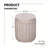 17'' H Modern Round End Table,Earth Tone-Colored