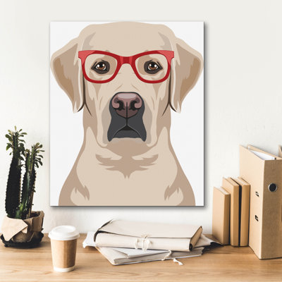 " Labrador Retriever Wearing Hipster Glasses " by Furbaby Affiliates
