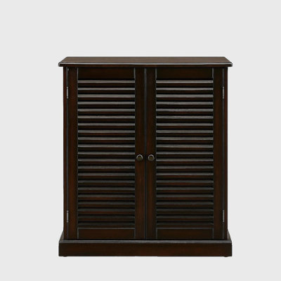 Armoire à chaussures avec 5 tablettes et portes à persiennes
