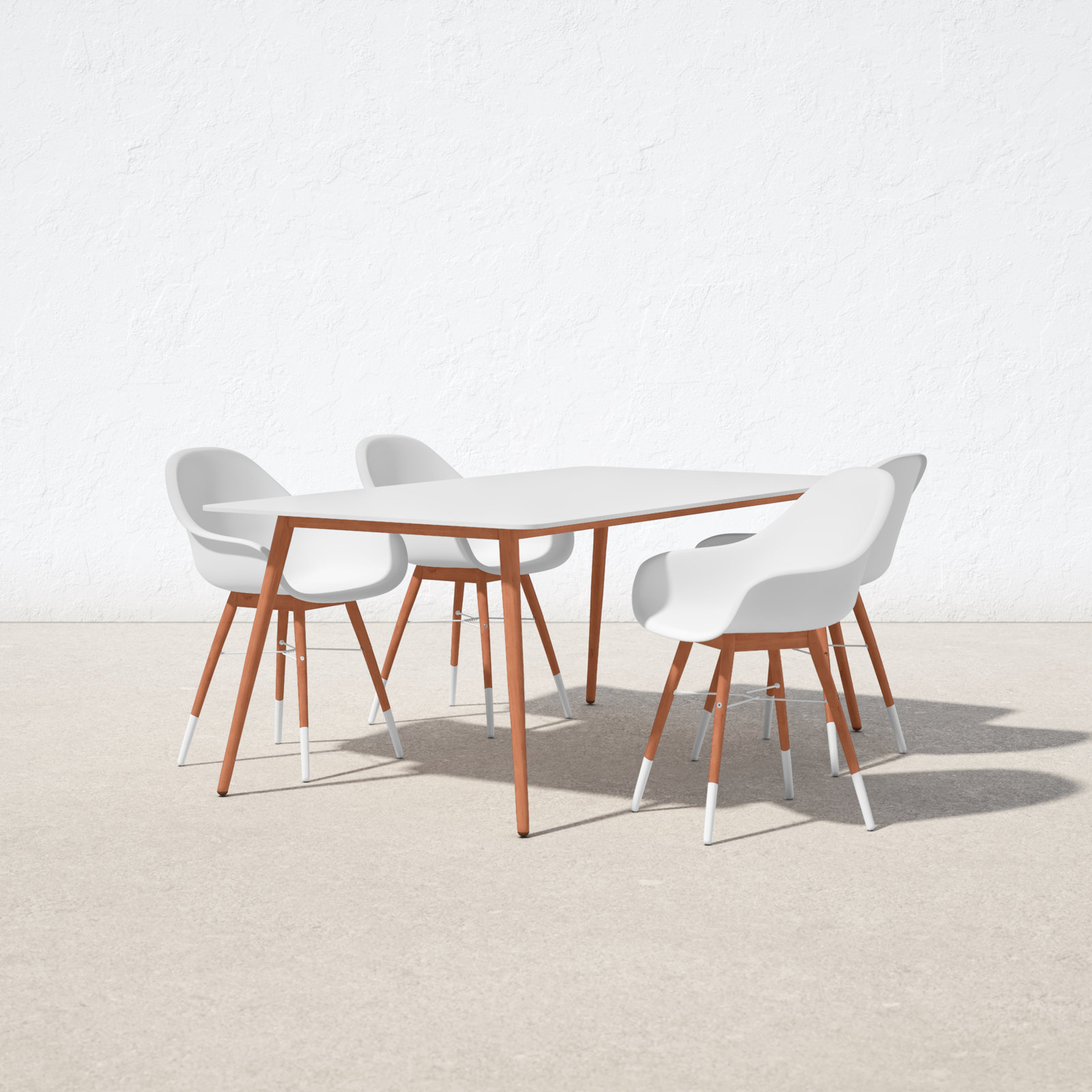 Anautica 75" Eucalyptus Patio Dining Set