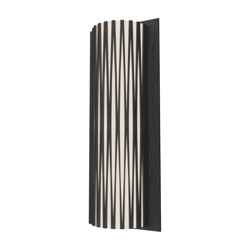 Living Hinges Manufactured Wood Flush Mounted Sconce, Organic Gray