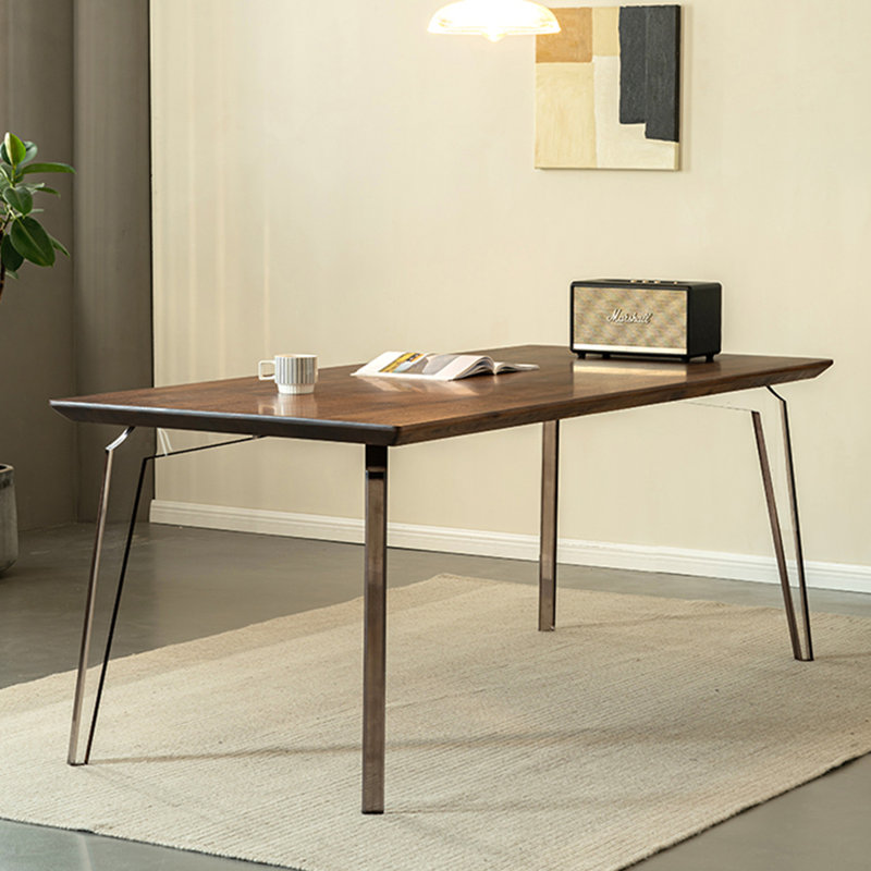Walnut Solid Wood Top Dining Table, 31.5" W x 55.12" L