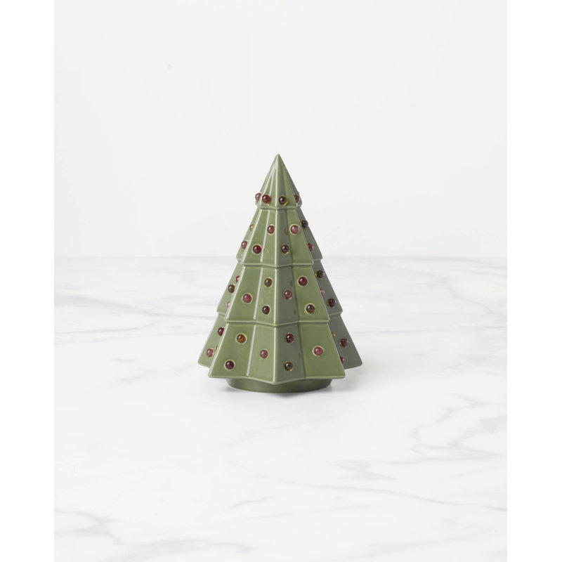 Evergreen Small Lit Tree Figurine, 7.63" H x 5.25" W x 5.25" D