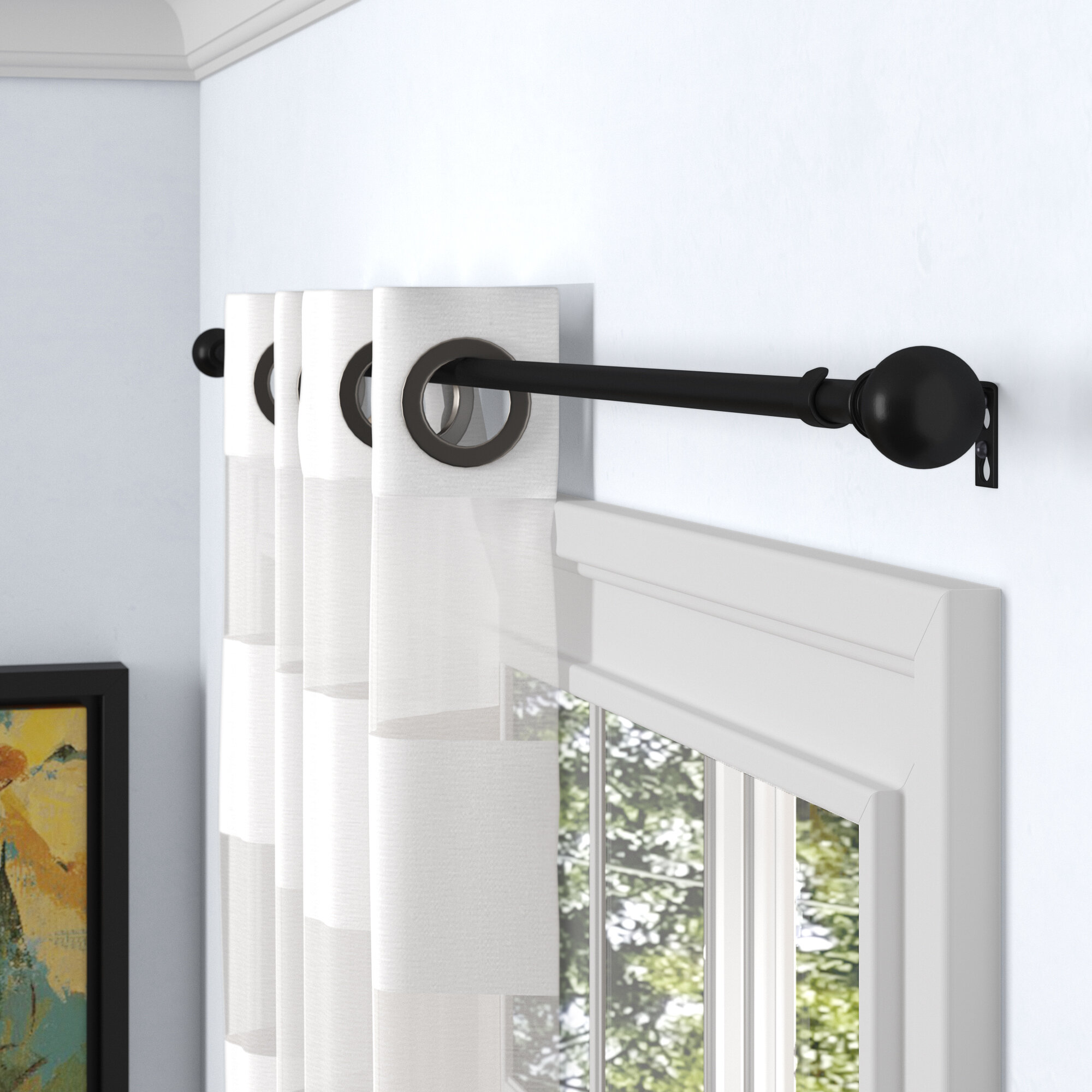 Red Barrel Studio® Desjardins Adjustable 0.62 Single Curtain Rod &  Reviews - Wayfair Canada