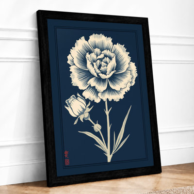 Carnation Study Botanical - Framed Print