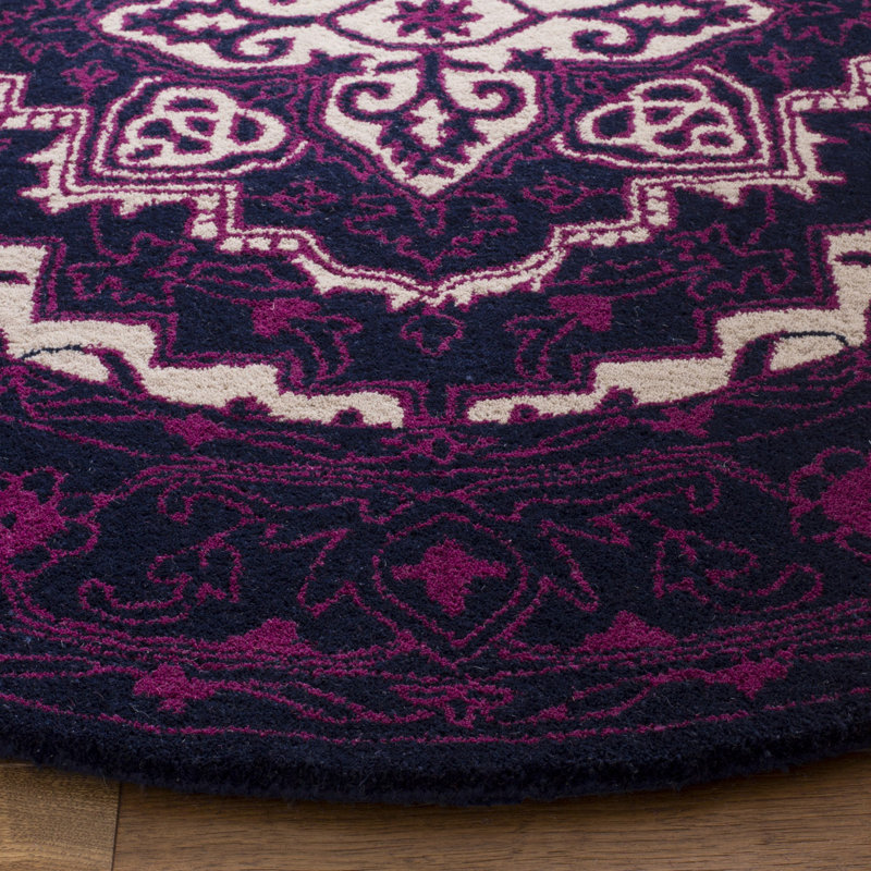 Bellagio Hand Tufted Wool Oriental Rug, Round 5'