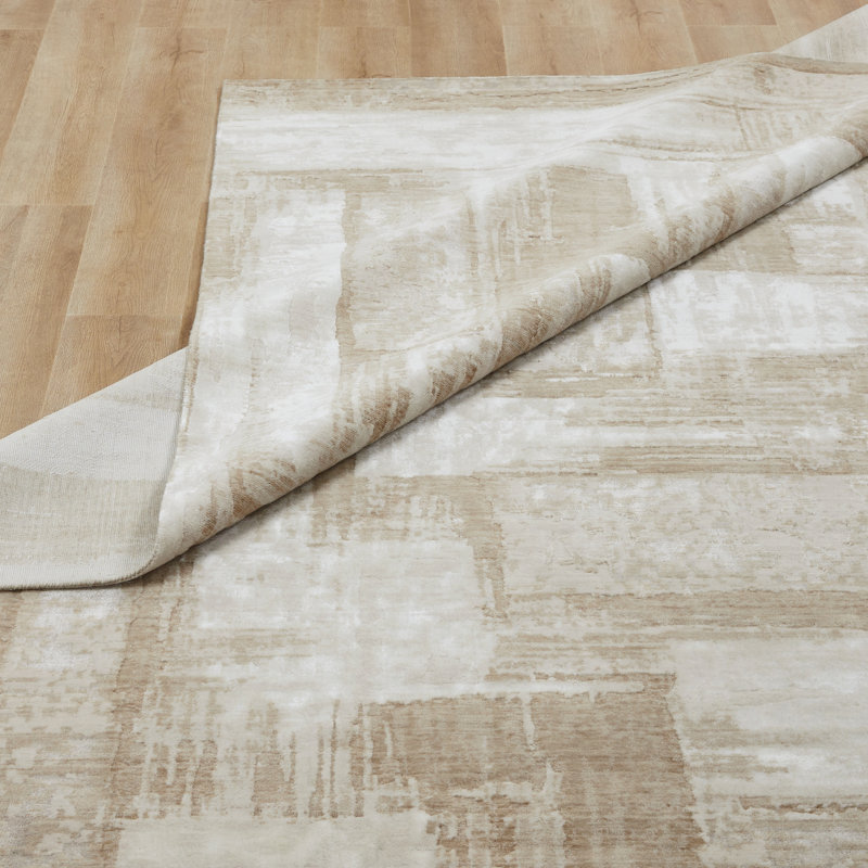 Tapis géométrique ivoire Tisha, Rectangle 8 pi 6 po x 11 pi 6 po