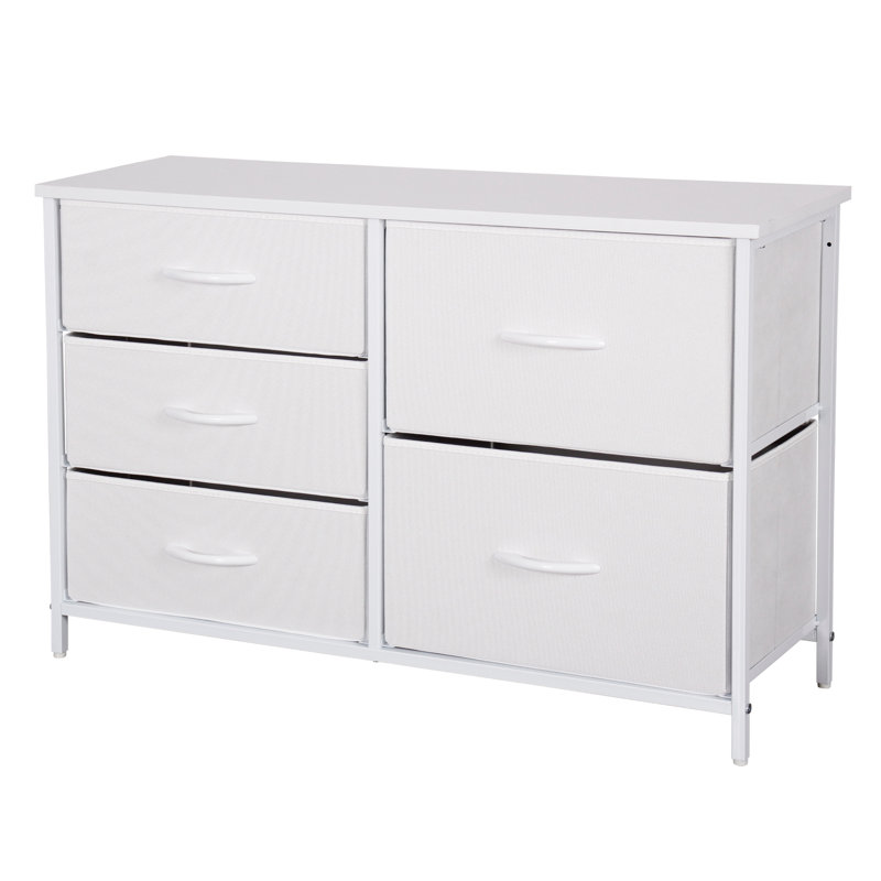 Bisto 5 Drawer Storage Drawer, White