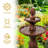 Malpelo Traditional 2-Tier Resin Solar Water Fountain with Battery Backup - Rust-1036765756