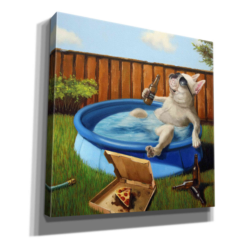«When Humain Is Away» par Lucia Heffernan, reproduction d'art sur toile tendue, H 12 po x l 12 po x P 0,75 po
